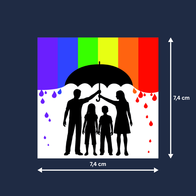 "Regenschirm für Kinderschutz" Aufkleber