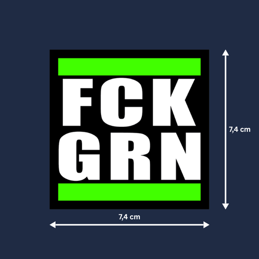 "FCK GRN" Aufkleber